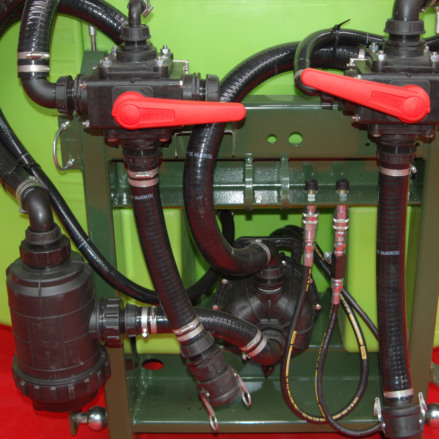 Tecnospra Europa. Unit of loading, transfer and agitation with hydraulic centrifugal pump.