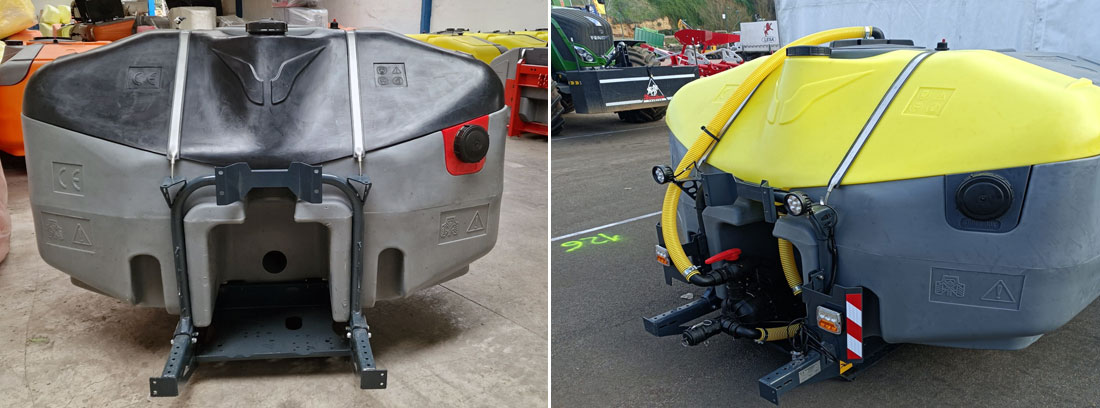 Depósitos auxiliares delanteros Evolution 2300 l. Tecnospra Europa.